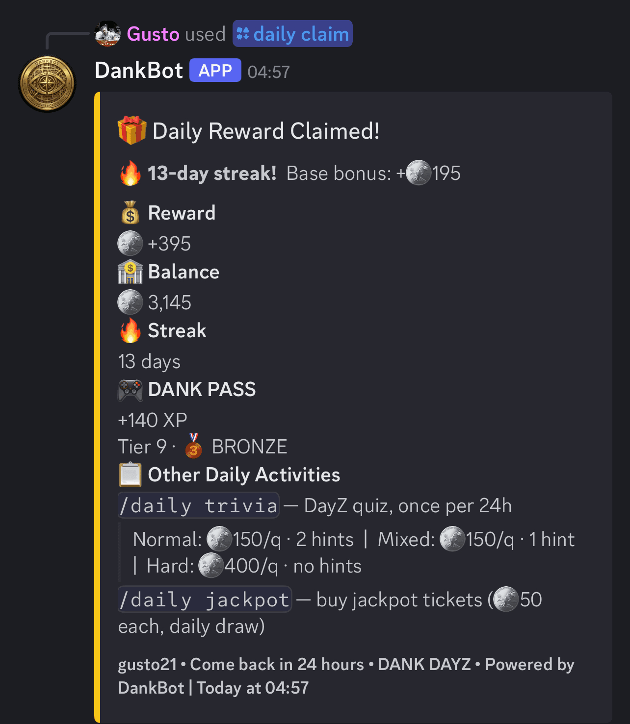 DankBot — DANK DAYZ Community Bot screenshot 5